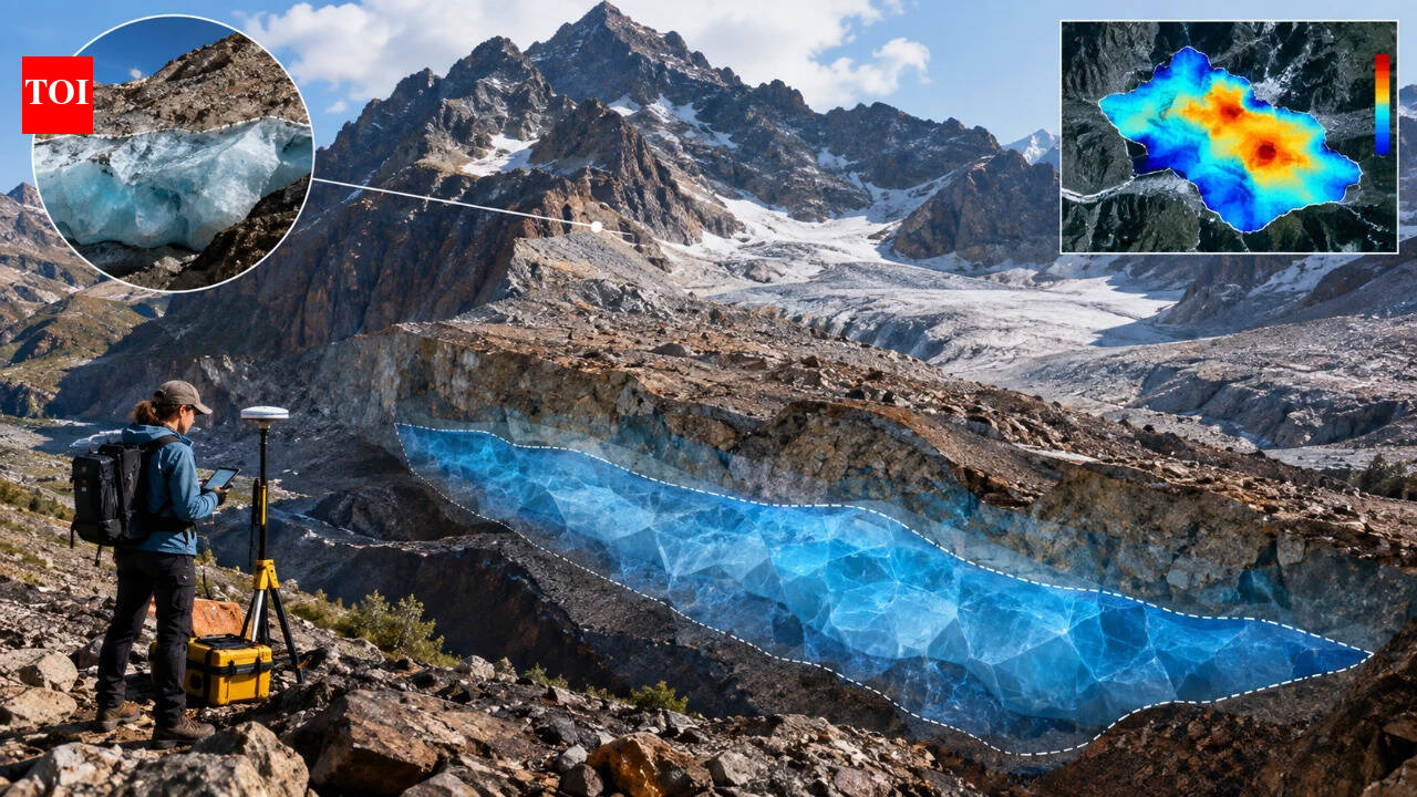 The Times of India image for Scientists discover nearly 1 billion tons of water locked inside Utah's rocky glaciers, using gravity mea - The Times of India