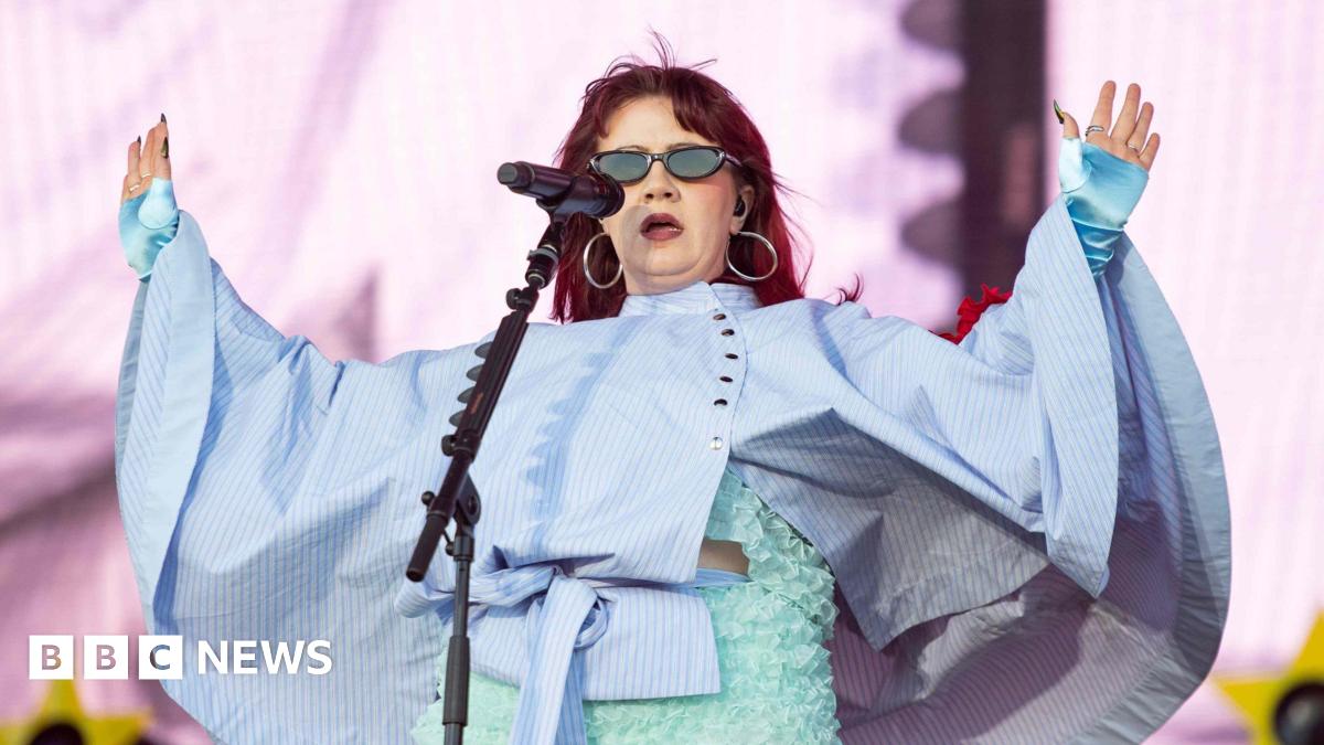 BBC News image for CMAT hits back at 'horrible' abuse after Radio 1 Big Weekend set