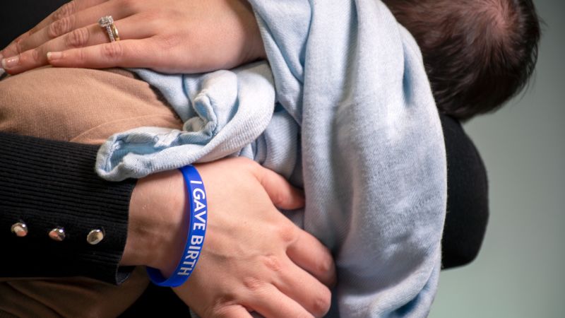 CNN image for Hospitals say they found a tool to help reduce childbirth risks: wristbands - CNN