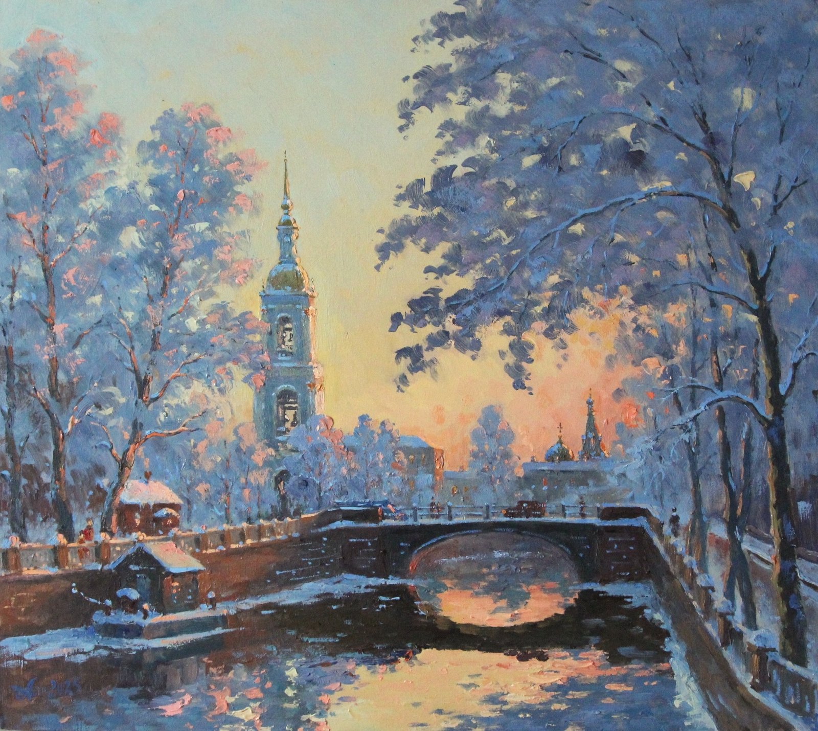 Крюков канал. Санкт-Петербург, Александр Александровский — Масло, холст, 40 × 45 см