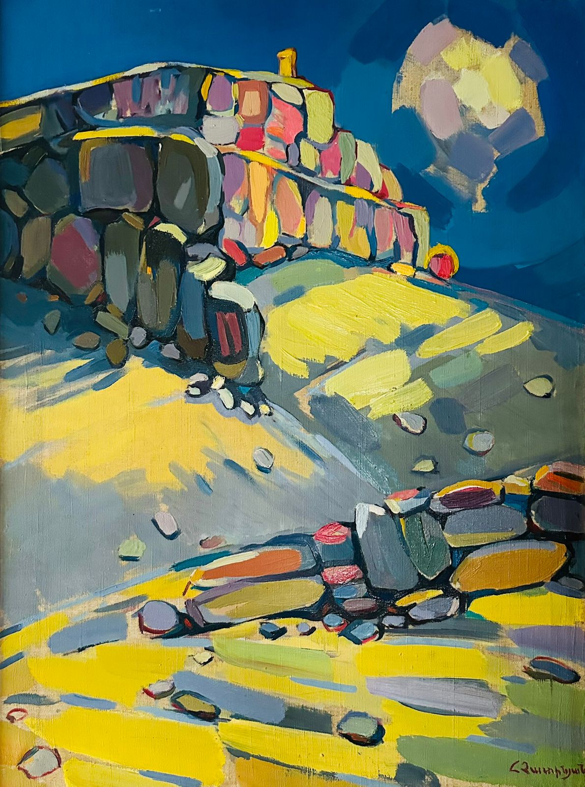В горах Армении, Мгер Чатинян — Масло, холст, 70 × 60 см