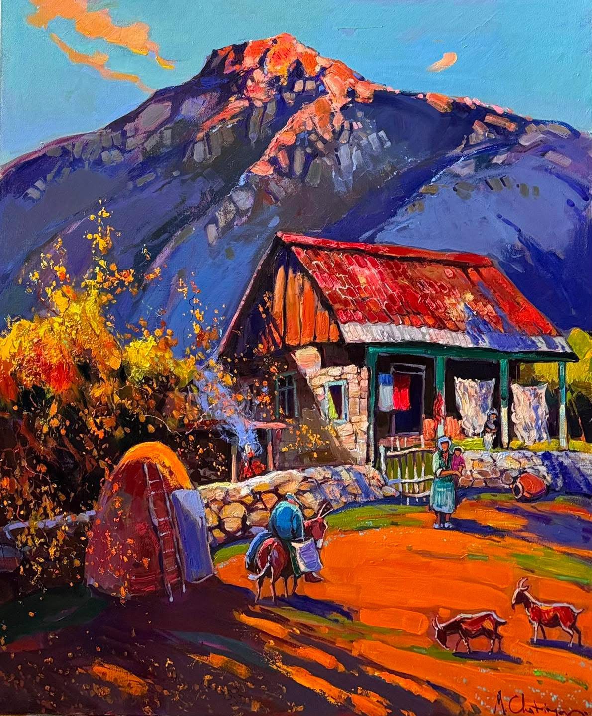 Осенью в деревне, Мгер Чатинян — Масло, холст, 90 × 75 см
