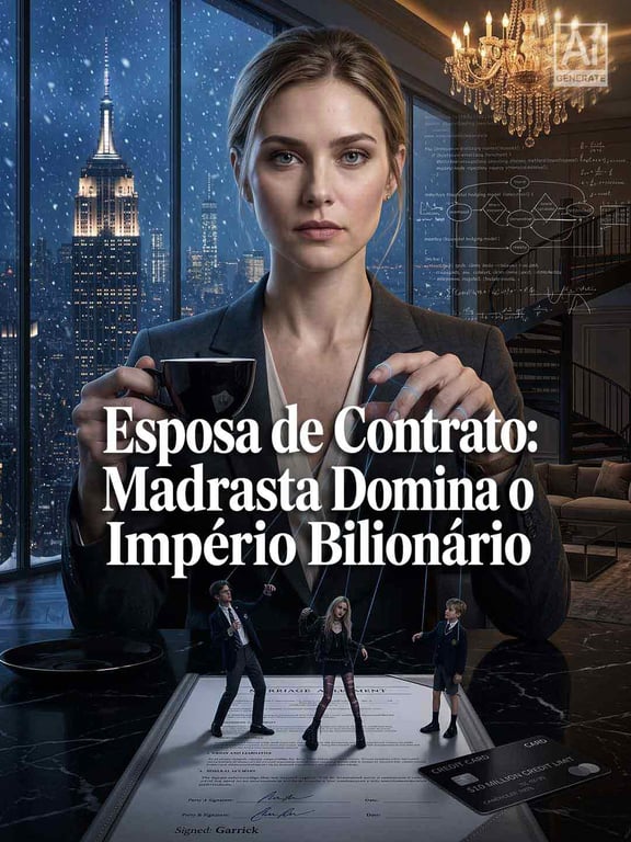 Capa de Esposa de Contrato: Madrasta Domina o Império Bilionário