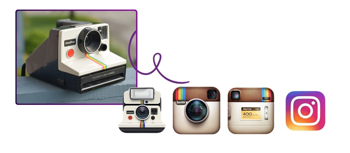 logotipo instagram evolução