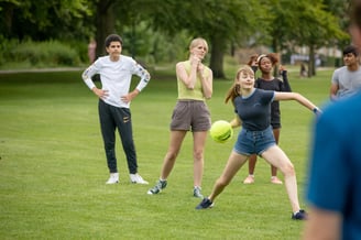 Participantes disfrutando del deporte