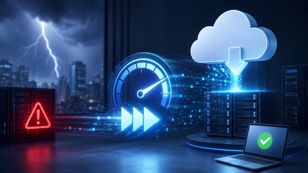How quickly can data be restored after an outage?