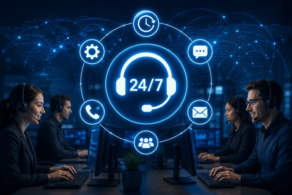 Which help desk services offer 24/7 support?