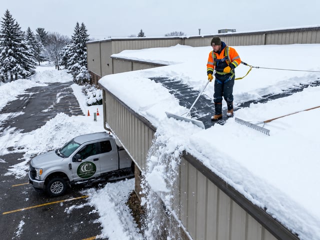 Roof Snow Removal in Chelsea Cove
