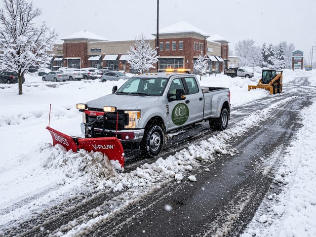 Commercial Parking Lot Snow Plowing in Chelsea Cove