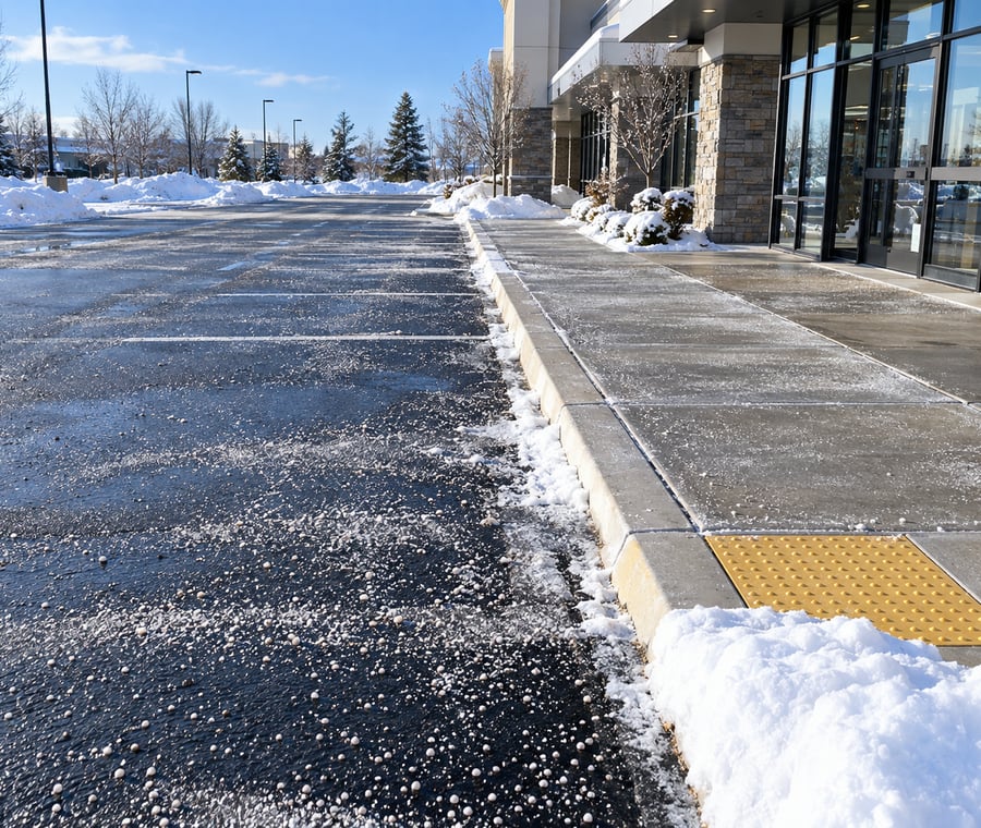 Commercial Sidewalk Snow Removal by Cruger Contracting LLC