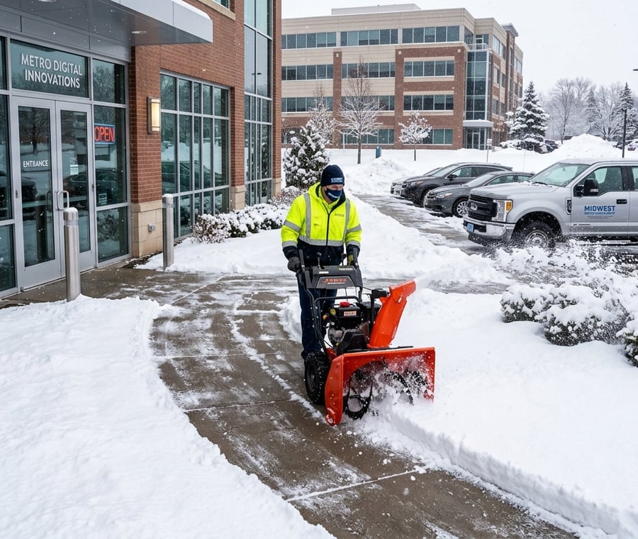 Cruger Contracting LLC snow plowing in New Hamburg