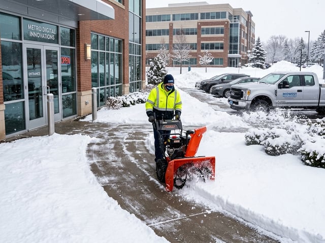 Commercial Sidewalk Snow Removal in Chelsea Cove
