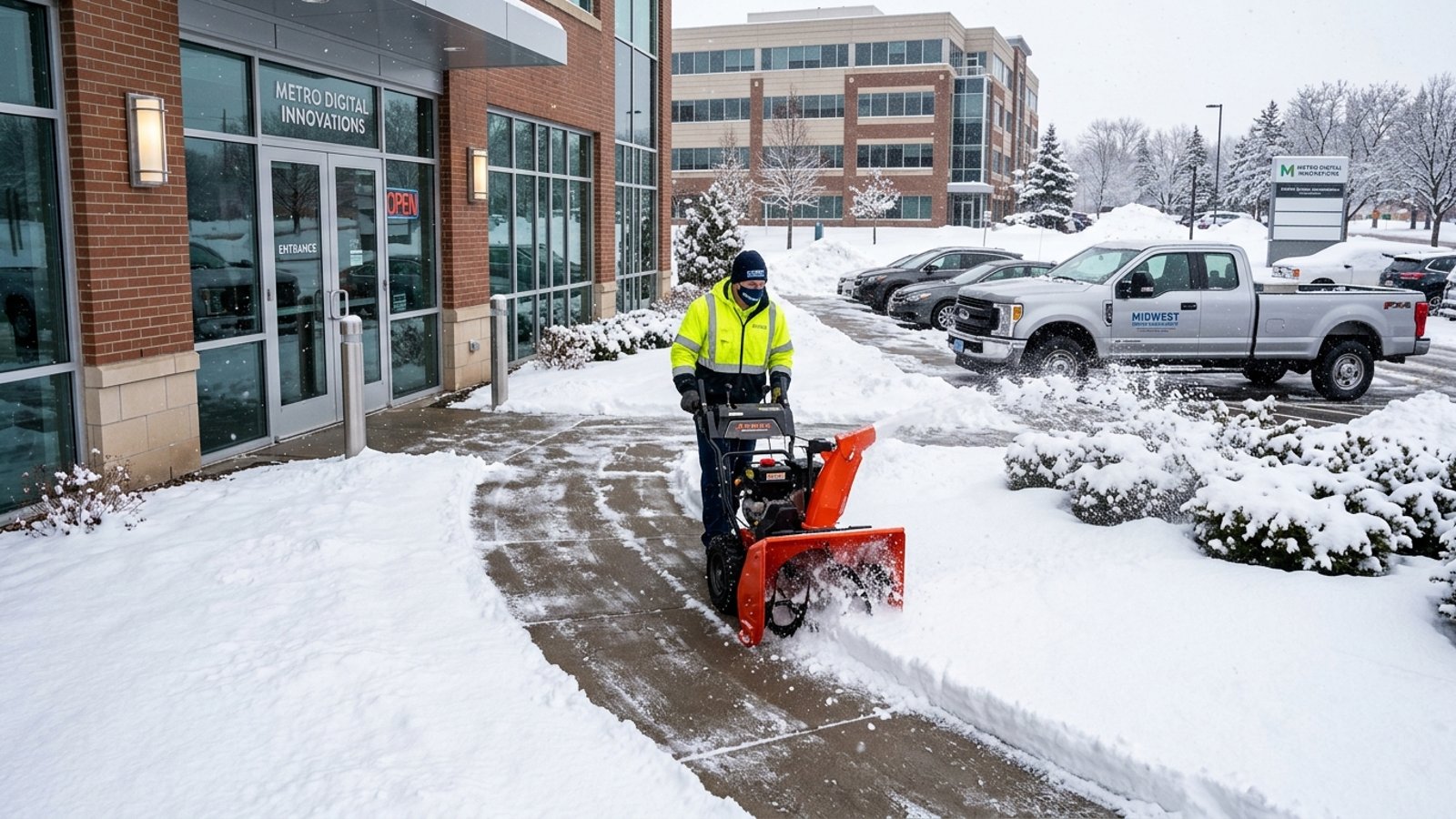 Commercial Sidewalk Snow Removal in New Hamburg, NY