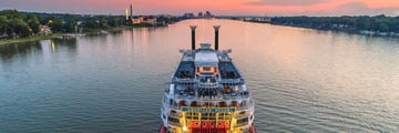 Sunset onboard the American Queen