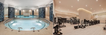 Spa pool and fitness room