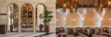 Restaurant seating area and interior