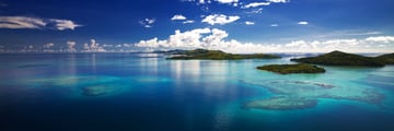 An aerial view of Yasawa Island