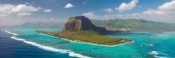 Aerial View of Le Morne in Mauritius
