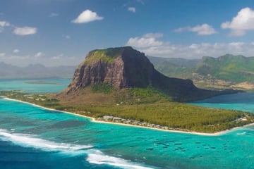 Aerial View of Le Morne in Mauritius