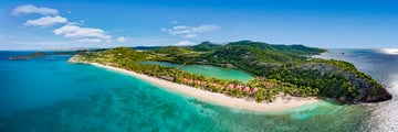 Aerial view of Galley Bay