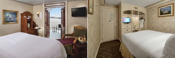 American Queen Outside Stateroom (left) Inside Stateroom (right)