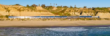 Amtrak Surfliner along the Californian Coast