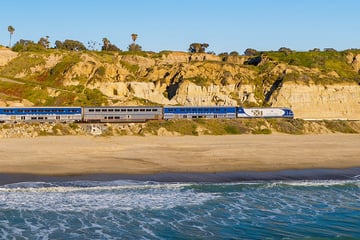 Amtrak Surfliner along the Californian Coast