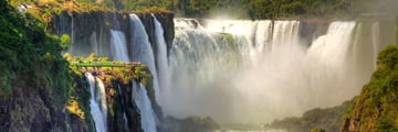 Aerial view of Iguazu Falls
