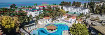 Aerial view of hotel