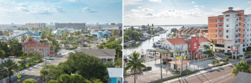 Aerial view of Madeira Beach
