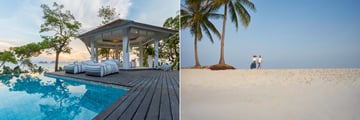 Pool and beach at Cape Kudu Hotel