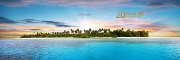 Breathtaking sunset in the Maldives