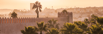 View of the Kasbah of the Udayas in Rabat, Morocco