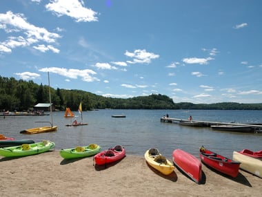Canoes on the beach