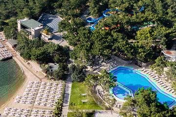 aerial view of resort