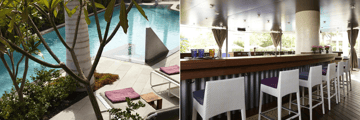 Bohemia Hotel and Spa pool, Sapphire pool bar