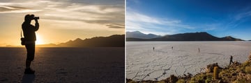 Uyuni Salt Flats at Sunset, Bolivia
