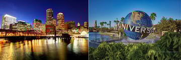 Boston skyline, Universal Orlando Resort 