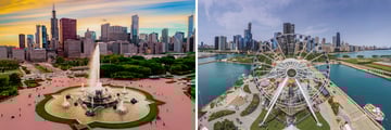Buckingham Fountain & Navy Pier - Chicago