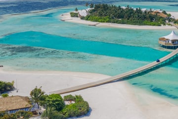 Aerial view of Cinnamon Hakura Huraa Maldives