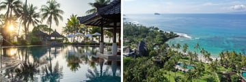 Candi Beach Resort Main Swimming Pool and Aerial View of Beach