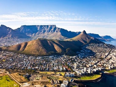 Cape Town Aerial View of Table Mountain
