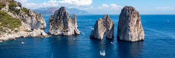 The dramatic Faraglioni rocks in Capri