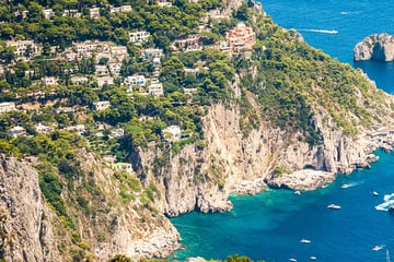 Rock formations in the water