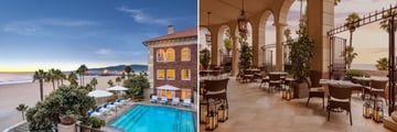 Casa Del Mar outdoor pool and Patio dining
