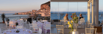 Rooftop dining at the Cefalù Sea Palace