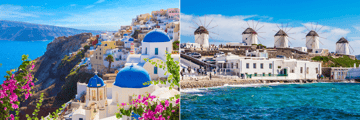Santorini, Mykonos