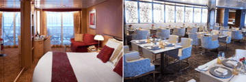 Aquaclass stateroom, Luminae Restaurant