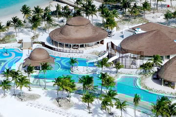 Aerial view of resort