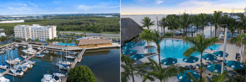 Dock and pool area of a hotel